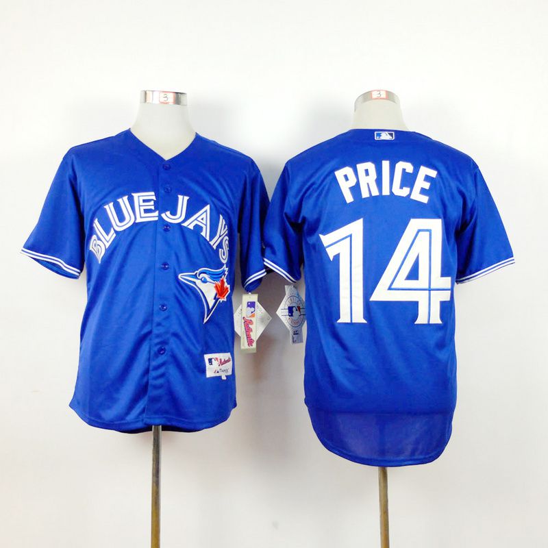 Men Toronto Blue Jays #14 Price Blue MLB Jerseys->toronto blue jays->MLB Jersey